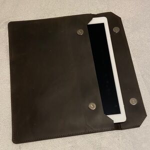 Genuine Full Grain Leather Tablet Envelope/Case/Sleeve/Folio/Carrier